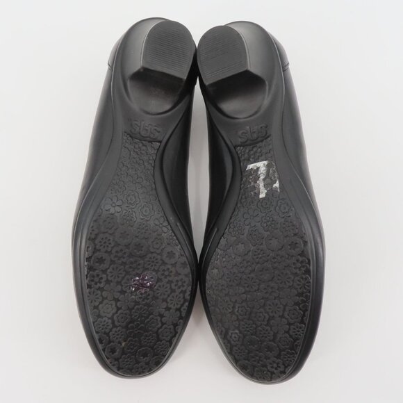 SAS MILANO Women 8.5 M Black Leather Round Toe Heels Pumps Shoes Made in USA - Picture 10 of 12